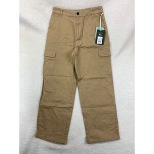 Sandy Liang x Target‎ Womens 6 Khaki High Rise Straight Leg Cuffed Cargo Pants